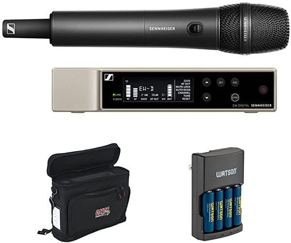 Sennheiser Ew-D 835-S - Sistema De Micrófono Inalámbrico Digital De Mano Con Cápsula Mmd 835 (R1-6 520 A 576 Mhz) Con Cargador Rápido Y Bolsa De Sistema Inalámbrico 508751