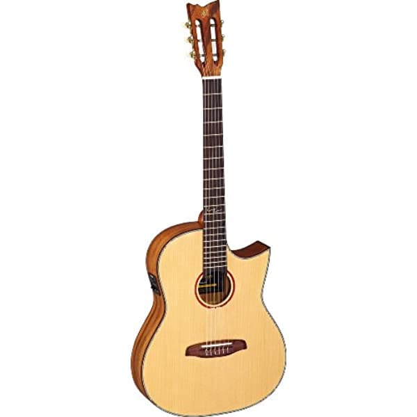 Ortega Guitarra Coral-Ny Jewel Serie Nylon Guitarra 6-String Con Pícea Maciza Y Paldao Cuerpo Superior