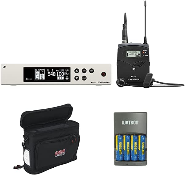 Sennheiser Ew 100 G4-Me 4 Sistema Inalámbrico Con Micrófono Lavalier Cardioide Me 4 A1 (470 A 516 Mhz) Gm-1W Inalámbrico Mobile Pack Y Cargador Rápido De 4 Horas EW 100 G4-ME4-A1