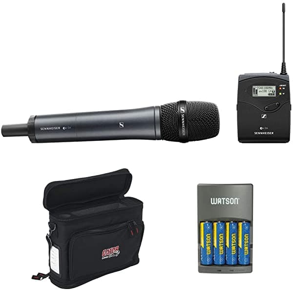 Sennheiser Ew 135P G4 Sistema De Micrófono Inalámbrico Con Micrófono De Mano 835 Paquete Móvil Y Kit De Cargador Rápido De 4 Horas EW 135P G4-A1