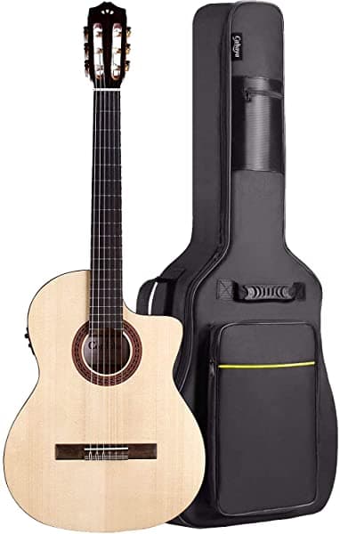 Clutch Córdoba C5-Cet Limited Cuerda De Nailon Electroacústica Guitarra - Natural Cahaya Paquete De Bolsa De Guitarra