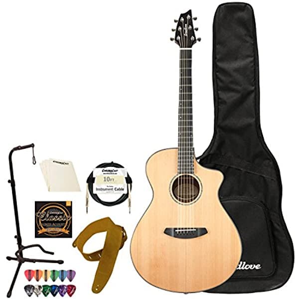 Breedlove Solo Concert Ce Cedro Rojo - Ovangkol Guitarra Electroacústica Con Accesorios Chromacast SLCN01CERCOV(2)-KIT-2