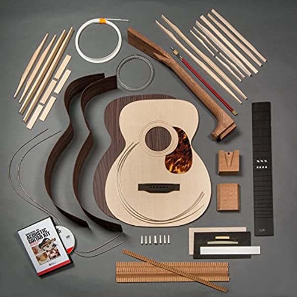 StewMac 1933 OM - Kit de Guitarra Acústica Con Fondo y Aros de Palisandro Tapa de Sitka Mástil de Cola de Paleta #AN5285