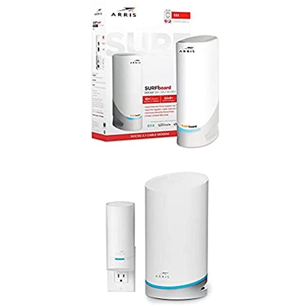 Arris Surfboard S33 Docsis 3.1 Módem Y W122 Ax6600 Wifi 6 Malla Tri-Band Router Sistema Bundle