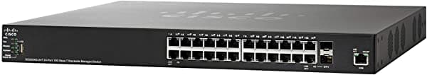 Cisco Conmutador Gestionado Apilable SG350XG-24T | 22 Puertos 10 Gigabit Ethernet (GbE) | 2 x 10G Combo SFP+ | Garantía Limitada de Por Vida (SG350XG-24T-K9-NA)