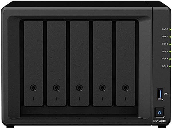 Servidor Nas Synology Diskstation Ds1520+ Para Empresas Con Cpu Celeron Memoria Ddr4 De 8 Gb Disco Duro De 20 Tb Sistema Operativo Synology Dsm ASIHLAMZ518