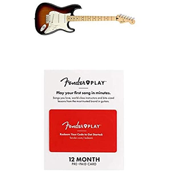 Fender Player Stratocaster Guitarra Eléctrica - Diapasón De Arce - 3 Colores Sunburst Con Fender Play