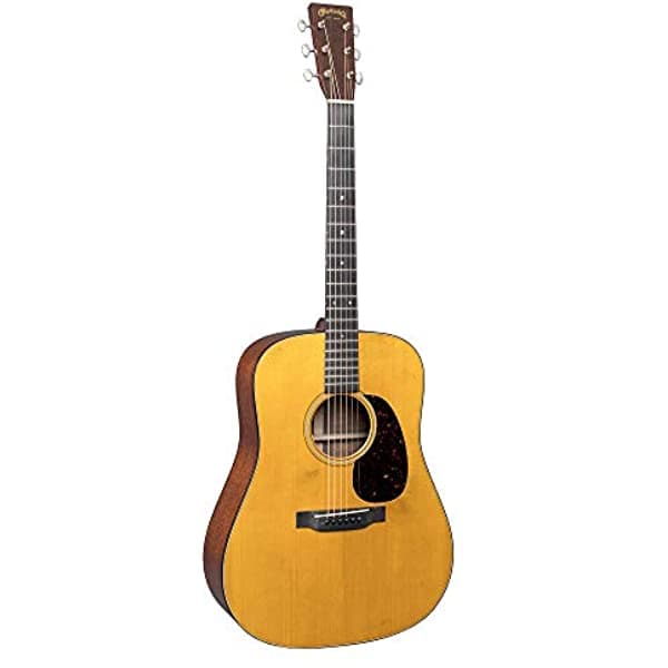 Martin Guitarra D-18 Auténtica Guitarra Acústica Añejada De 1939 Con Carcasa Rígida Construcción De Abeto Y Caoba Acabado Brillante Vintage Y Traste D-14 10D18AUTHENTIC1939VTSAGED
