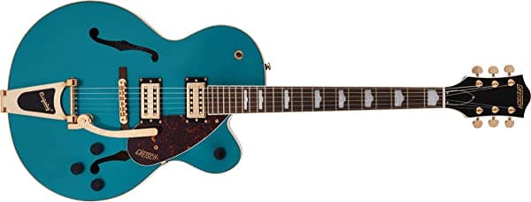 Gretsch G2410Tg Streamliner Hollow Body Single-Cut Y Gold Hardware Ocean Turquoise Bigsby 2804800508