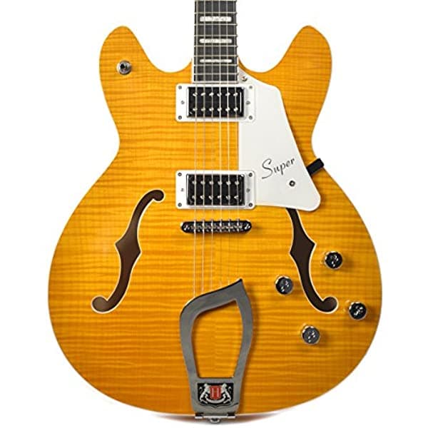 Other Hagstrom Super Viking Flame Arce Guitarra Eléctrica Diente De León Dandy SUVIK-DDL