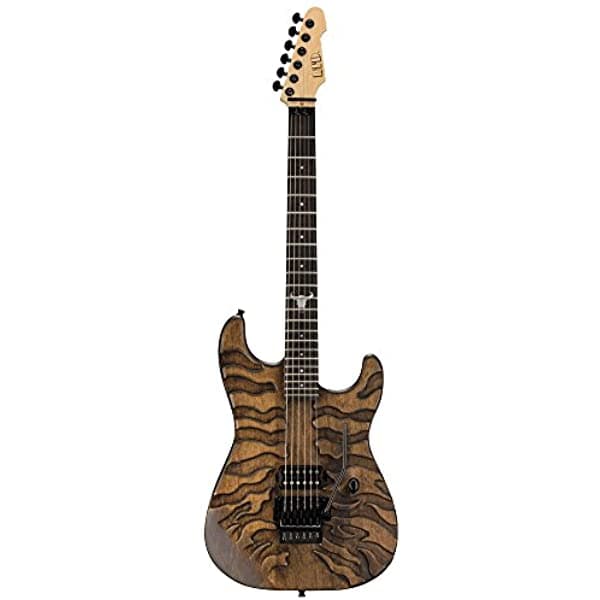 Esp Lglburnttiger George Lynch Signature Series Guitarra Eléctrica Quemado Mancha