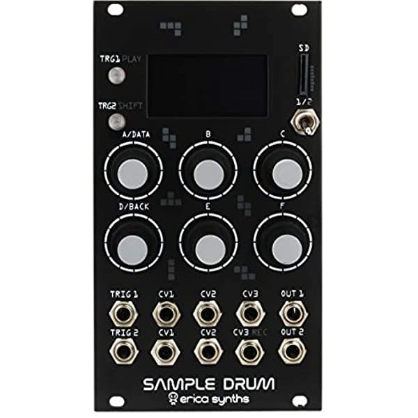 Erica Synths Sample Drum Muestra Grabación Y Reproducción Módulo Eurorack Con Vca Virtual Y Sobres