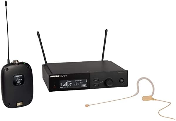 Shure Slxd14/153T Sistema De Micrófono Inalámbrico Con Bodypack Y Mx153T Auricular Headworn Mic SLXD14/153T-H55