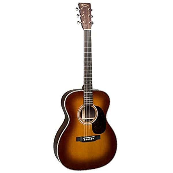 Martin Guitarra Acústicas De La Serie Estándar Guitarra Martin Fabricadas A Mano Con Madera Auténtica 000-28 10Y1800028AMBERTONE