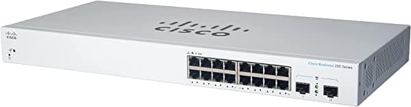 Interruptor Inteligente Cisco Business Cbs220-16P-2G | 16 Puertos Ge | Poe | 2X1G Sfp | Garantía Limitada De Hardware De 3 Años (Cbs220-16P-2G-Na)