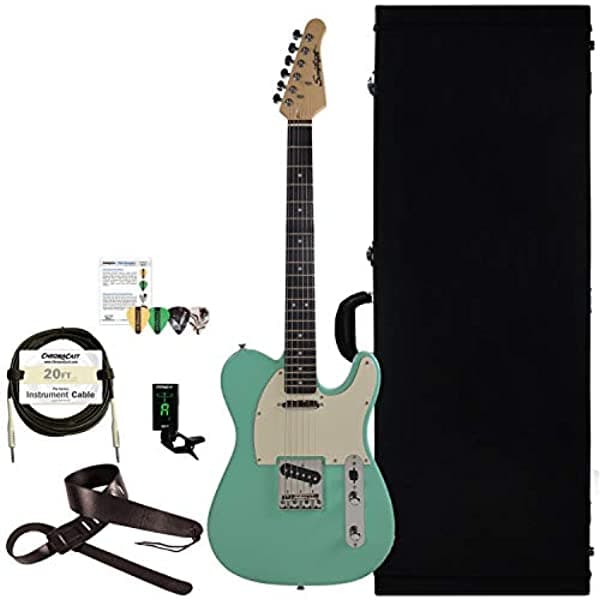 Sawtooth Classic Es 60 - Guitarra Eléctrica Con Cuerpo De Aliso Verde (Surf Green) ST-ES60-SGR-KIT-2