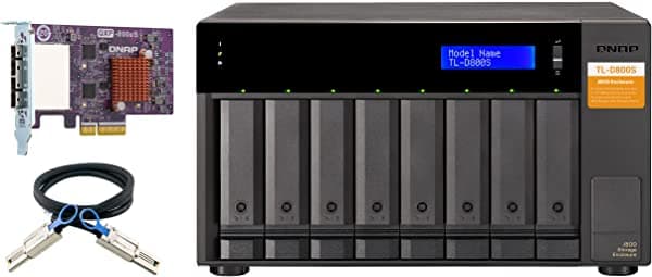 Qnap Tl-R1200S-Rp-Us 12 Bay 2U Rackmount Sata 6Gbps Jbod Storage Enclosure con Redundant Fuente 6Gbps Unidad De Disco Óptico TL-D800S