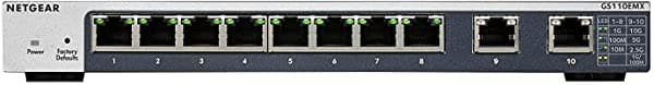Netgear 8 Port No Administrado Con Enlaces Ascendentes Gs110Emx-100Uks