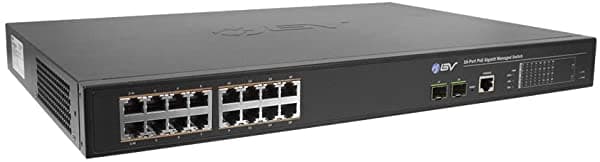 Conmutador Administrado Poe+ Gigabit De 18 Puertos Bv-Tech (16 Puertos Poe+ | 2 Sfp Uplink) - 190W Soporte Hi-Poe 60W - 802.3At POE-SW1602G