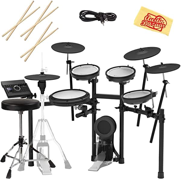 Roland Td-1Dmk - Juego De Batería Electrónica Con 3 Pares De Palos Libro De Instrucciones Y Paño De Pulido Austin Bazaar AUS-TD-17KVX-S-COMBO-PRO-2