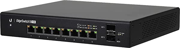 Ubiquiti Edgeswitch 8 8 Puertos Gestionado Poe+ Gigabit Switch Con Sfp 150 W (Es-8-150 W) Color Blanco