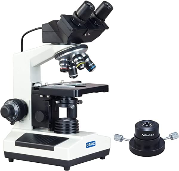 OMAX 40X-2500X Microscopio Compuesto Digital con Cámara de 3 MP Integrada con Condensador Darkfield Seco MD827Z30-A191