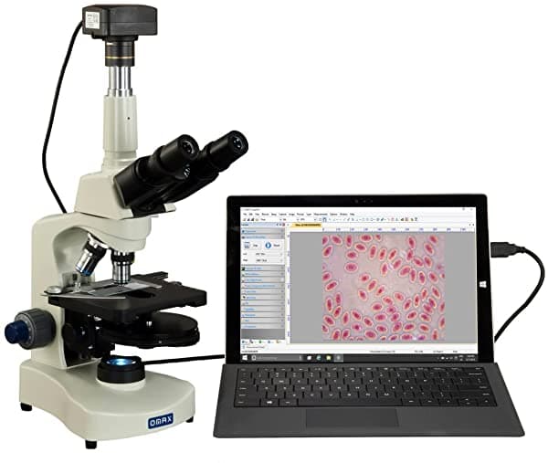 Omax 40 X -2500 X Super Speed 18 Mp Usb3 Trinocular Torreta De Contraste De Fase Microscopio Led Con Fase Disco M8311Z-PHB3-C180U3