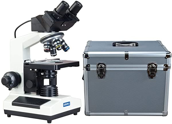 Omax 40 X -2000 X Digital Binocular Microscopio Compuesto Con Integrado 3.0 Mp Usb Cámara Y Funda De Transporte Y Protección En Aluminio MD827S30-A189A