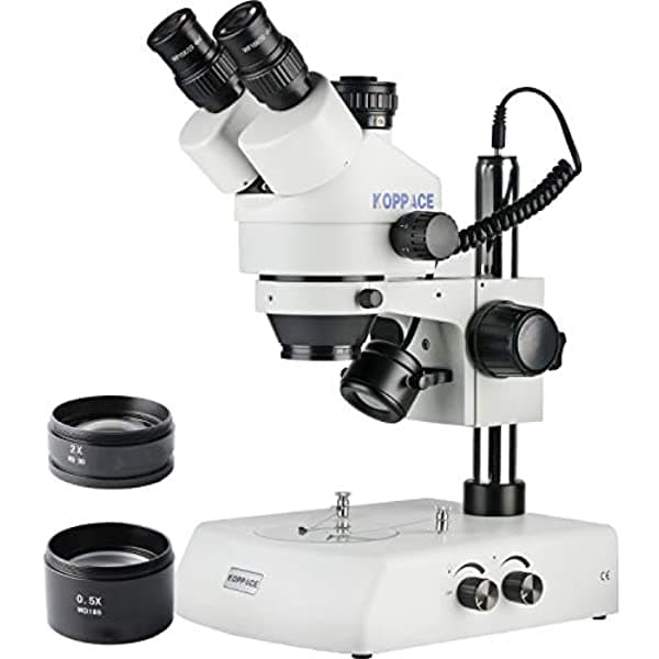 Koppace 3.5X-90X Trinocular Stereo Microscopio Upper Y Lower Led Luz Source Continuous Zoom Lente Mobile Phone Repair Microscopio KP-7045TB2