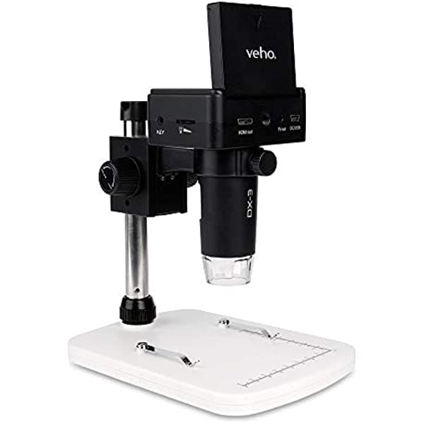 Veho Discovery Dx-3 2 En 1 Usb Digital 12Mp Microscopio Portátil Y Telescopio | Ampliación X1600 | Captura De Foto/Vídeo | Pantalla Lcd De 2.4" | Batería Recargable | Hdmi | Tarjeta Micro Sd (Vms-008-Dx3)