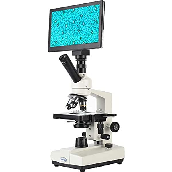 Koppace 40X-1600Xmicroscopio Biológico Monocular De 9 Pulgadas Pantalla Hdmi Hd Cámara Escolar Educación Microscopio Para Niños KP-PH35TV09S