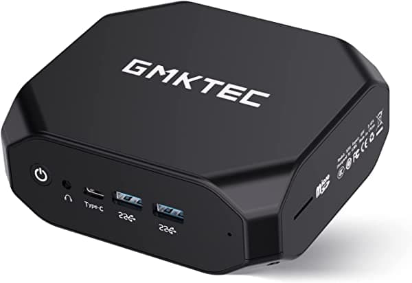 GMKtec Mini Pc Ryzen 7 3750H Procesador Amd (Hasta 4.0 Ghz) Windows 11 Pro Mini Computadora 16 Gb Ram/512 Gb Pcie 3.0 Ssd Triple 4K 60 Hz Pantalla Pc Pequeña Wifi De Doble Banda Gigabit Ethernet Usb 3.1 Htpc Juegos
