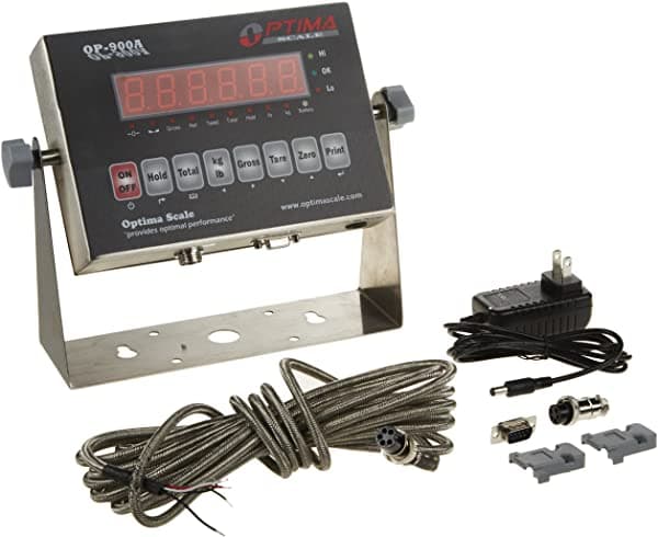 Optima Scales Op-900A-11 Ntep (Cc # 09-070A1) - Indicador De Pesaje Digital Ip65 Led Acero Inoxidable