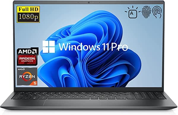 Dell Laptop Inspiron 5000 Pantalla Táctil Fhd De 15.6 Pulgadas Amd Ryzen 5 5500U (6 Núcleos) 16 Gb De Ram 1 Tb Pcie Ssd Wi-Fi Lector De Huellas Dactilares Teclado Retroiluminado Windows 11 Pro Azul Niebla 5515