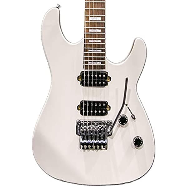 Godpsmusic Sawtooth St-M24 - Guitarra Eléctrica De 6 Cuerdas Con Rosa Flotante Color Blanco Satinado Para Diestros (St-M24-Swh)
