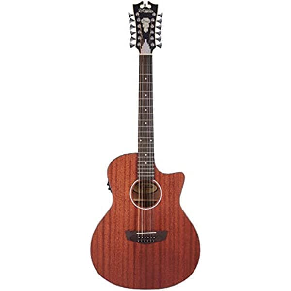 D'Angelico Guitarra Electroacustica de 12 Cuerdas para Diestros Natural (DAPLSG212MAHCP)