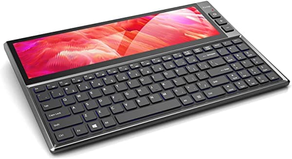 Bqaa Teclado Rgb Monitor De Pantalla Táctil Integrado De 12.6 Pulgadas Aluminio Ultra Delgado Compacto De 98 Teclas Teclado De Pantalla Dividida Para Computadora 1920×515P Hd Ips 2 Usb/Tipo C Para Windows/Mac/Android K1
