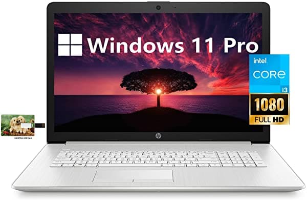 Hp 17 Computadora Portátil De Negocios Intel Core I3-1115G4 Pantalla Fhd De 17 Pulgadas Windows 11 Pro 12 Gb De Ram 512 Gb Ssd Wi-Fi Bluetooth Cámara Web Hdmi Tarjeta Usb De Tela De 32 Gb