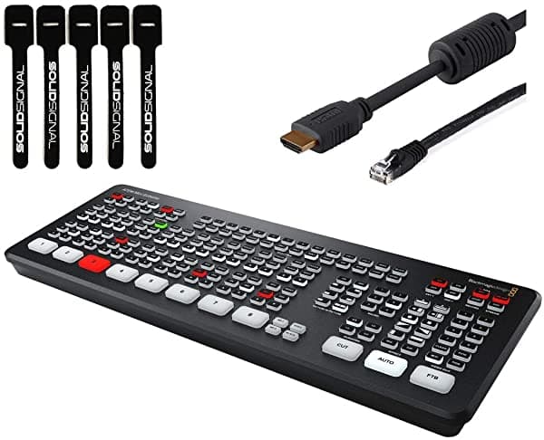 Blackmagic Design Atem Mini Extreme Hdmi Live Stream Switch Bundle Con Cable Hdmi De 6 Pies Cable Cat5E De 7 Pies Y Paquete De 5 Bridas De Cable De Señal Sólida (Swatemminicext) BMD-SWATEMMINICEXT-BUNDLE