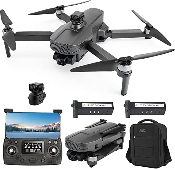 Tucok 011Rts Dron Con Cámara 4K Para Adultos Transmisión Fpv De 9800 Pies De 5 Ghz Cuadricóptero De Cardán Gps De 3 Ejes Con Cámara Eis Evita Obstáculos Tiempo De Vuelo De 56 Minutos Motor Sin Escobillas Retorno Automático A Casa
