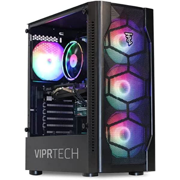 Viprtech Computadora De Escritorio Para Juegos De Nivel Básico - Intel Core I5 3.40Ghz Geforce Gtx 650 8Gb De Ram 1Tb Hdd Wifi Iluminación Rgb Windows 10 Pro 1 Año De Garantía I5-650-8G-1T