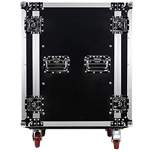 Seismic Audio - Sa-Ptr-16Uc - 16 Space Pro Audio Dj Road Rack Case Con Ruedas - 16U Pro Tour Grade Rack