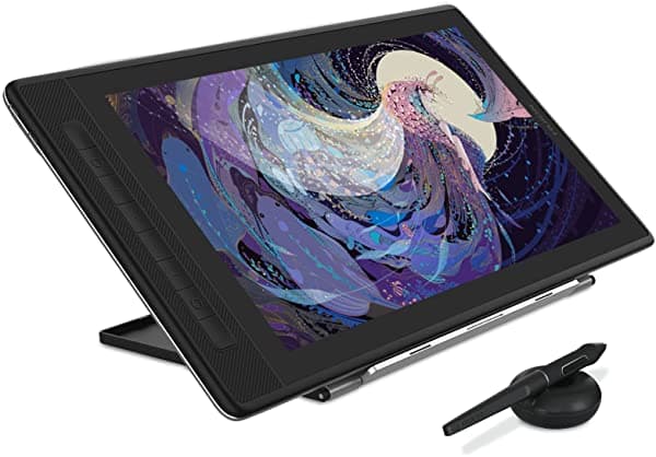 HUION KAMVAS Pro 16 2.5K QHD Tablet de Dibujo con Pantalla QLED y Lápiz sin Batería, 15.8" Compatible con Mac, PC, Android & Linux