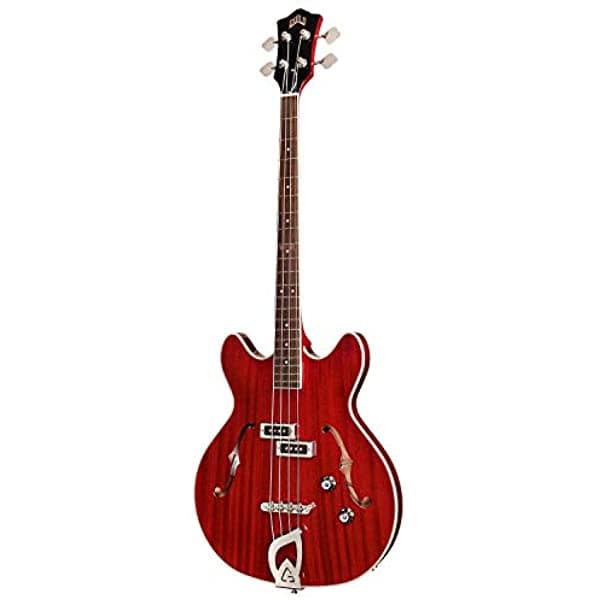 Guild Guitarra Starfire I Bajo Semi-Hueco Cuerpo Doble Corte Rojo Cereza Colección Newark St 379-1950-866