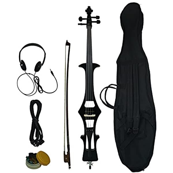 Harmonia Violonchelo Electrico 4/4 (con Bateria, Funda, Arco, Colofonia, Auriculares y Cable) REC 4/4