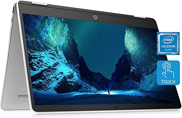 Hp Chromebook X360 14 - Laptop Intel Celeron 4 Gb De Ram 32 Gb Emmc 14 Pulgadas Hd (1366 X 768) Sistema Operativo Cromado Cámara Web Y Micrófonos Duales Trabajo Transmisión Escuela Larga Duración De La Batería (14A-Ca0050Nr 2021)