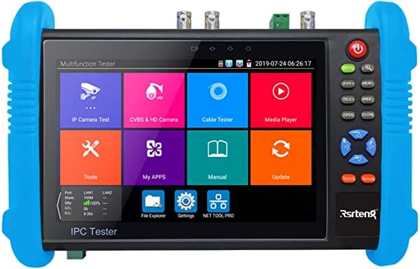 Rsrteng IPC-9800AHDS Pro - Tester de Cámara CCTV 8K 32MP, soporte TDR, POE, WIFI, HDMI, pantalla táctil IPS 7". IPC-9800AHDS plus+