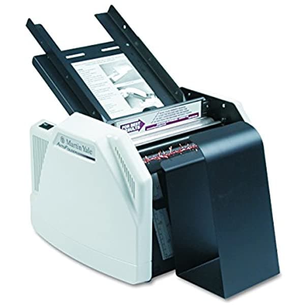 Martin Yale 1501X Carpeta De Papel Automática Funciona A Una Velocidad De Hasta 7.500 Hojas Por Hora Capacidad De Mesa De Alimentación De 150 Hojas Hasta 3 Hojas De Alimentación Manual Color Gris