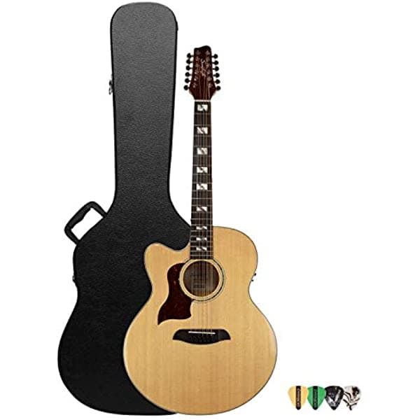 Sawtooth Maple Series - Guitarra Acústica Con 12 Cuerdas Izquierdo ST-MPL-AEJC-12-LH-KIT-1