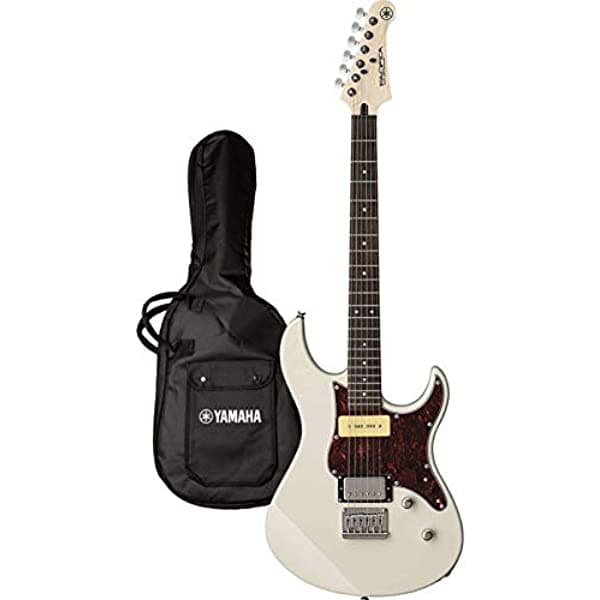 Yamaha Paquete de guitarra eléctrica de 6 cuerdas para diestros, blanco vintage (PAC311H VW)